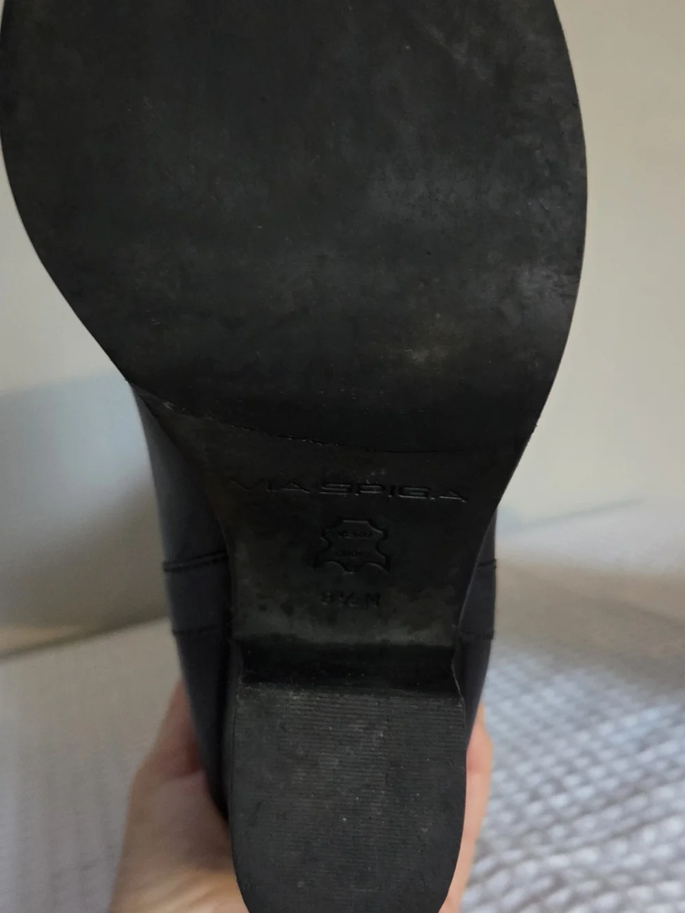 Via Spiga Black Leather Knee High Harness Riding Boots Vero CuoioSize 8.5